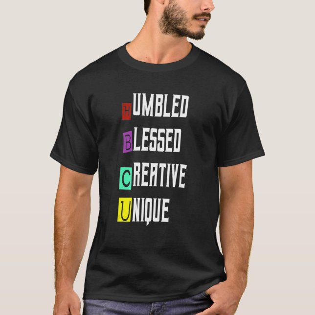 T-shirt Humbled Blessed Creative Unique Hbcu Black College (Devant)