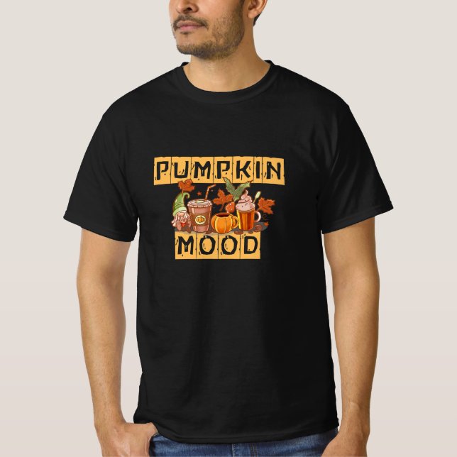 T-shirt Humeur citrouille Automne Café Tee (Devant)