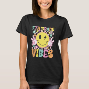 T-shirt Humeur de 7e année visage souriant enseignant de r
