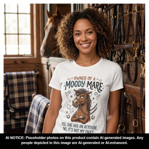 T-shirt Humeur de cheval de mauvaise humeur humour de vie