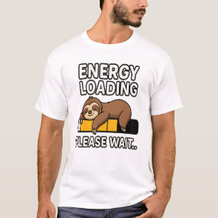 T-shirt Humeur de conservation de l'énergie de la paresse