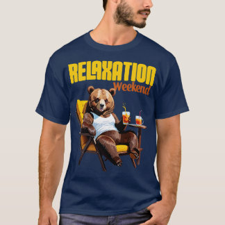T-shirt humeur de week-end ours détendu