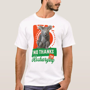 T-shirt Humeur d'introverti de koala rechargeant drôle