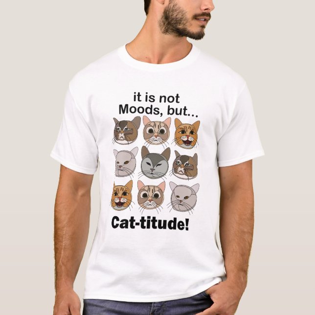 T-shirt Humeur féline Amoureux des chats (Devant)