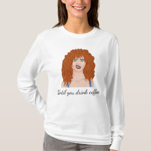 T-shirt Humeur. Fille aux cheveux roux