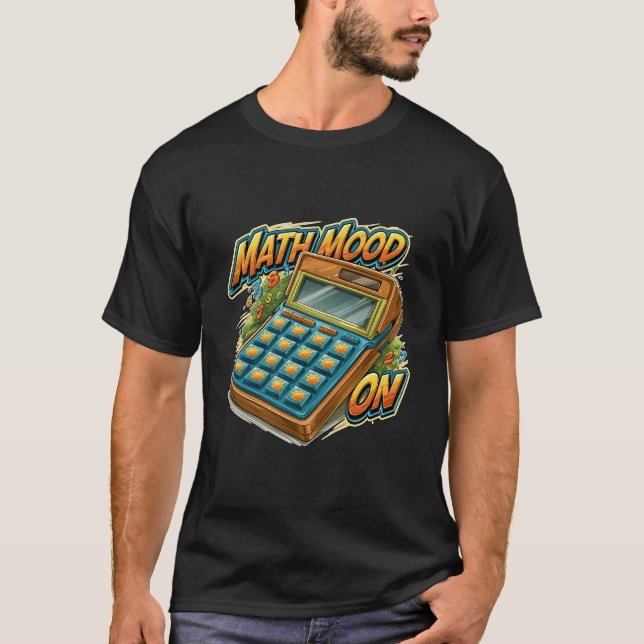 T-shirt Humeur Maths Activée Graphique Rétro Drôle de Calc (Devant)