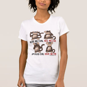 T-shirt Humeur sage de singes