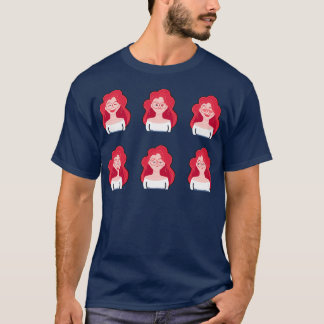 T-shirt Humeurs de filles à tête rouge