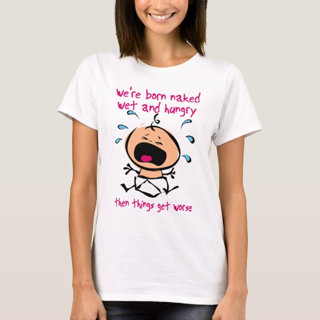 T-shirt Humide Affamé Drôle (Devant)