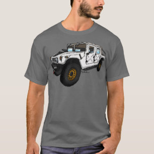 T-shirt Hummer H1 avec roues de méthode