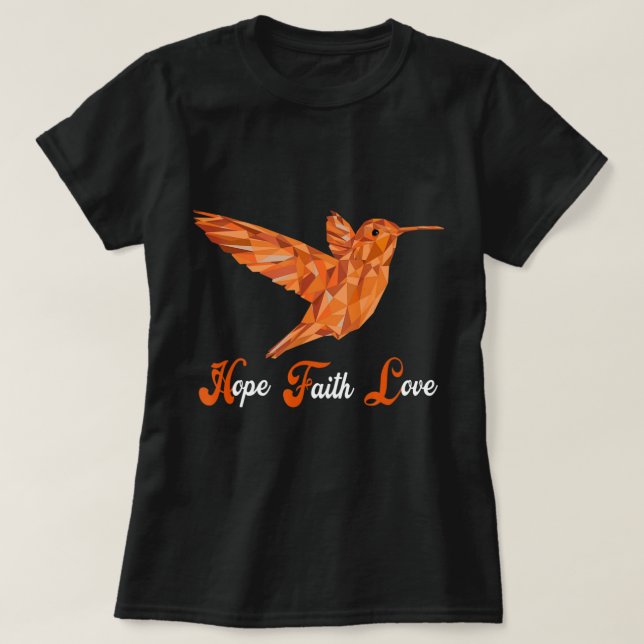 T-shirt HummingBird Aml Sensibilisation à la leucémie (Design devant)