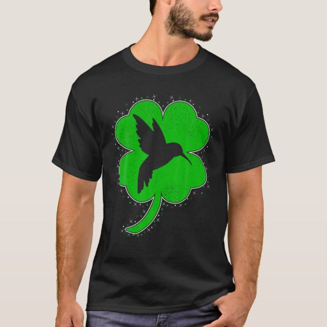 T-shirt Hummingbird Lover Shamrock irlandais Hummingbird S (Devant)