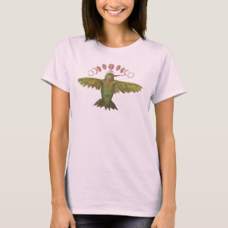 T-shirt Hummingbird Moon Lotus Art
