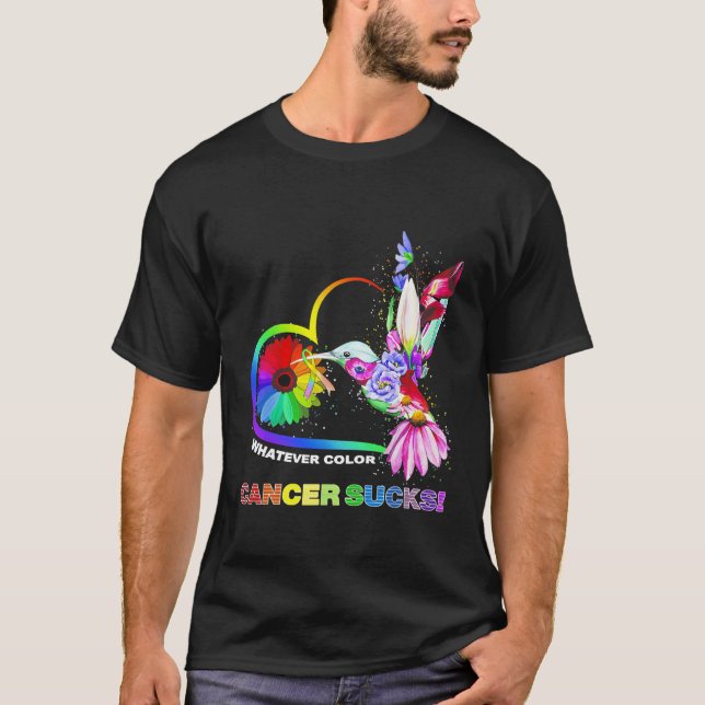 T-shirt Hummingbird Wever Couleur Cancer Sucres Lutter con (Devant)