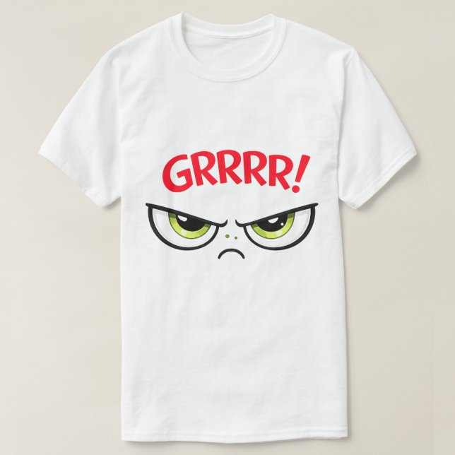 T-shirt  Humor The Green Sour Funny Grape Grrrrrrr (Design devant)