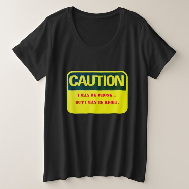 T-shirt humoristique Confort Zone Plus Taille (Design devant)