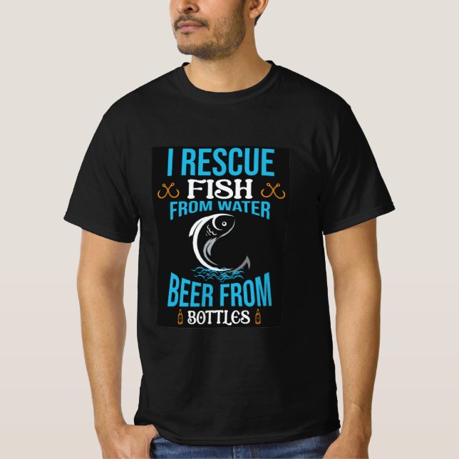 T-Shirt Humoristique de Pêche (Devant)