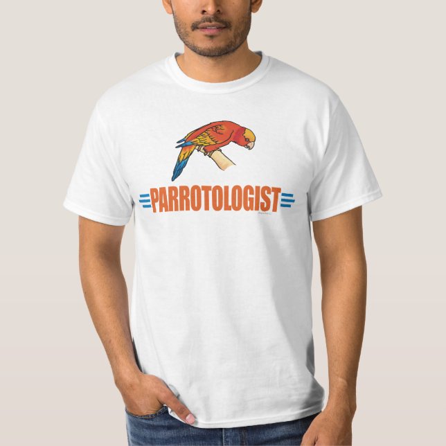 T-shirt Humoristique J'adore les perroquets (Devant)