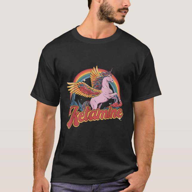 T-shirt Humoristique Ketamine Horse Urgence Funky Mental H (Devant)