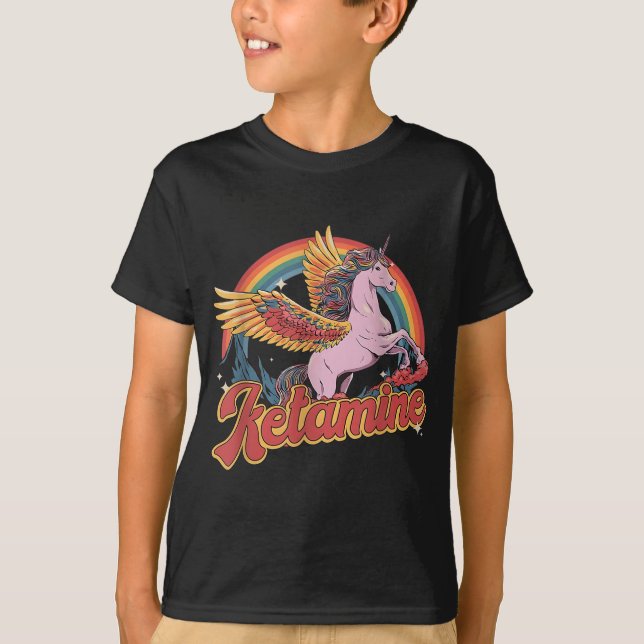 T-shirt Humoristique Ketamine Horse Urgence Funky Mental H (Devant)