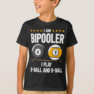 T-shirt humour à 8 balles et 9 balles Billard amusant