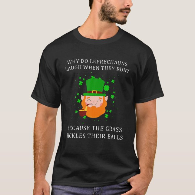 T-shirt Humour adulte Leprechaun Dirty Joke Jour de la Sai (Devant)