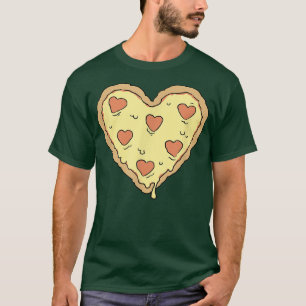 T-shirt Humour alimentaire Coeur de pizza tendance 3337566