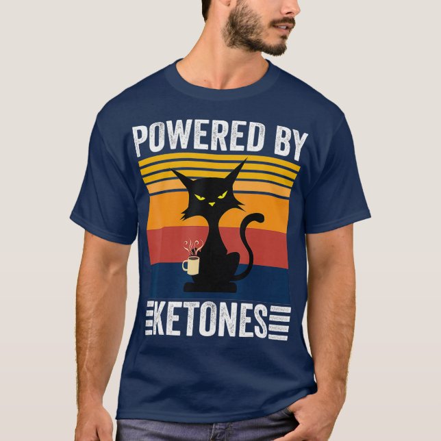 T-shirt Humour alimentaire Keto Powered by Ketones Funny C (Devant)