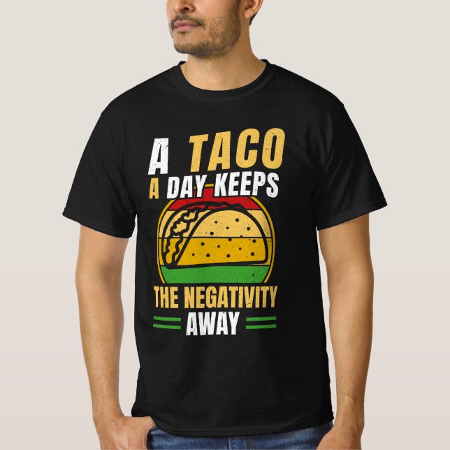 T-shirt Humour alimentaire mexicain - Cute Taco Dit (Devant)