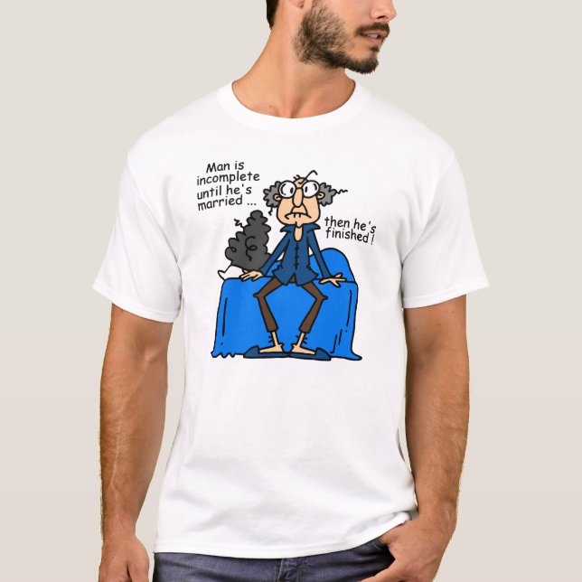 T-shirt Humour alors fini inachevé de mariage (Devant)