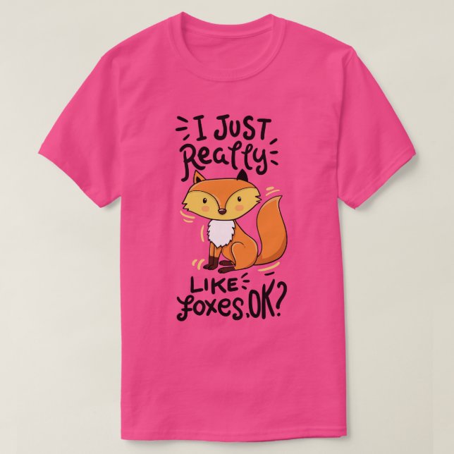 T-shirt Humour animal de la forêt de Fox (Design devant)