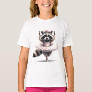 T-shirt Humour animal plaisant Raccoon Ballerina