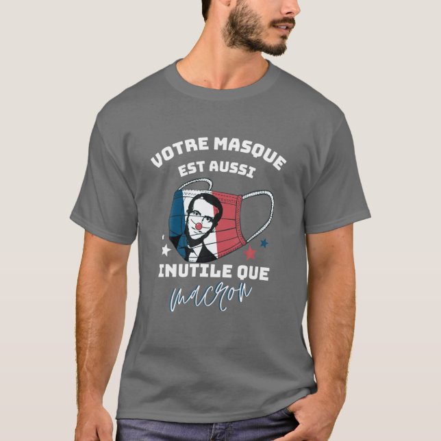 T-shirt Humour anti-Macron, Sanitaire anti-Pass France (Devant)