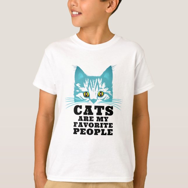 T-shirt Humour Chat moderne Sarcasme Black Bold Typographi (Devant)