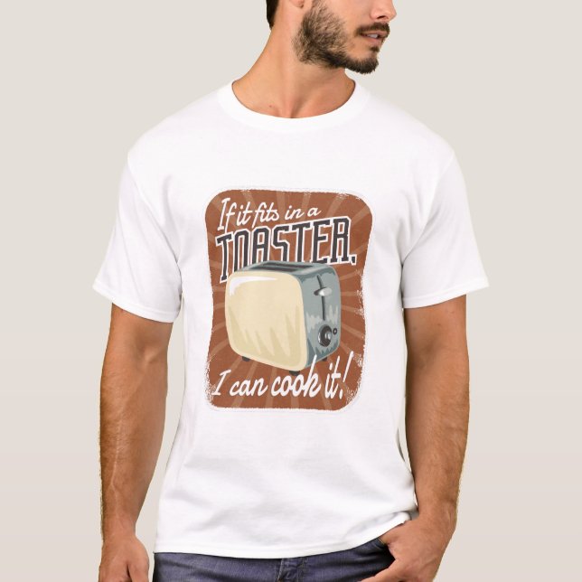 T-shirt Humour Cuisine de grille-pain rétro (Devant)