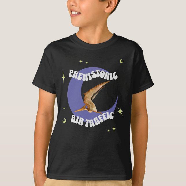T-shirt Humour d'aviation Lune Ptérodactyle Drôle (Devant)
