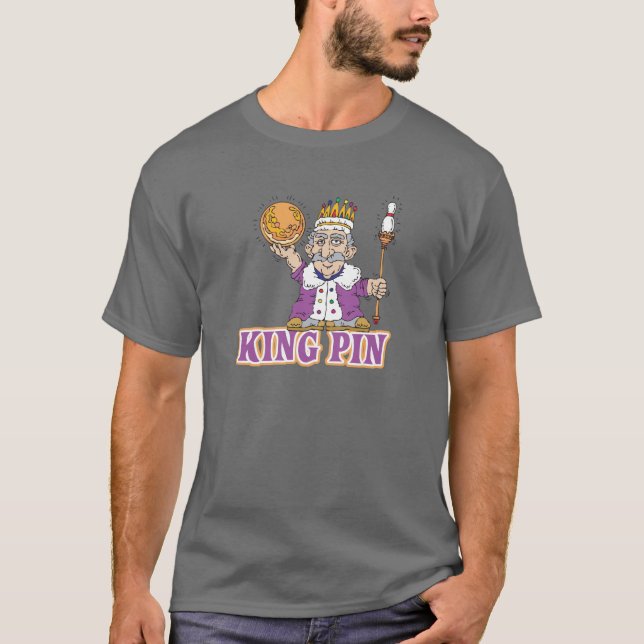 T-shirt humour de bowling king pin (Devant)