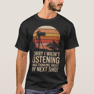T-shirt Humour de caméra de photographie rétro pour photog