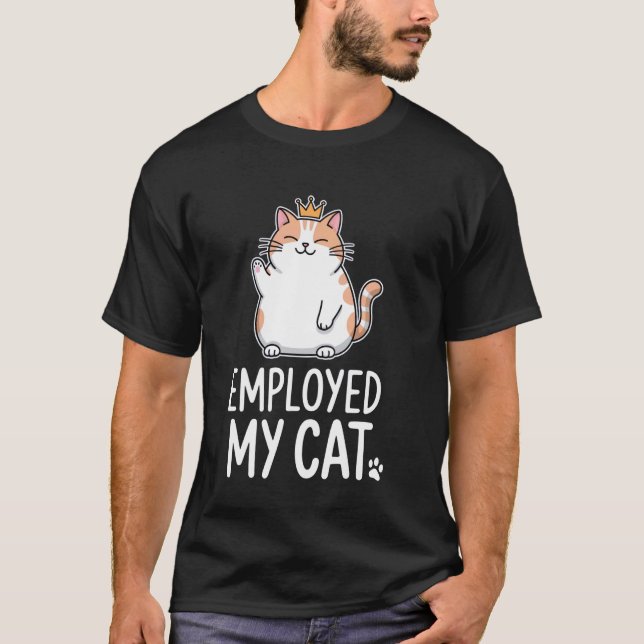 T-shirt Humour de chat de contenu royal (Devant)