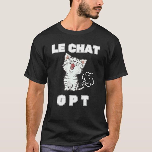 T-shirt humour de chat gpt intelligence artificielle (Devant)