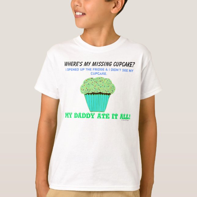 T-shirt Humour de Cupcake Green Frosting pour enfants (Devant)