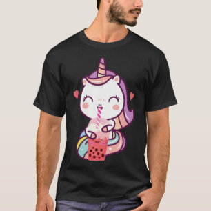 T-shirt Humour de dessin animé Bubble Boba Tea