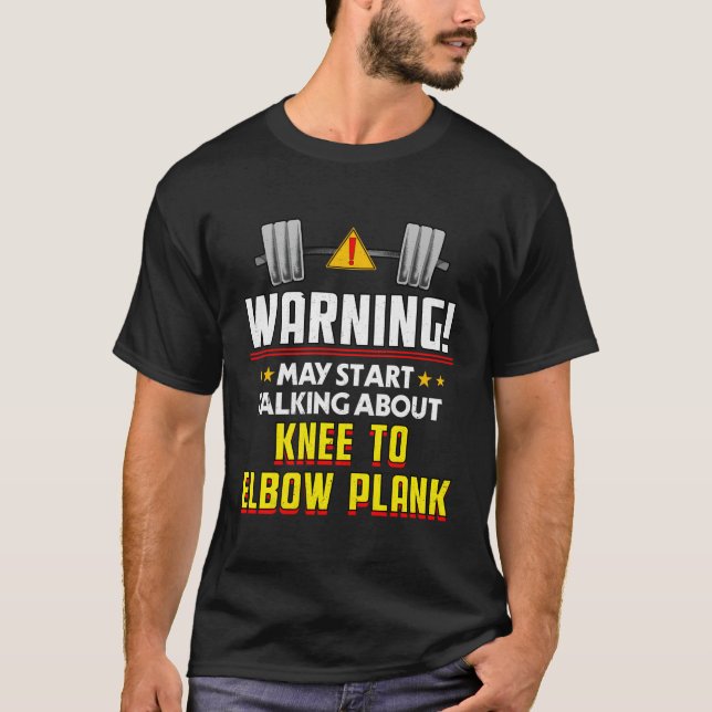 T-shirt Humour De Fitness Du Genou Au Volet Entraînement (Devant)