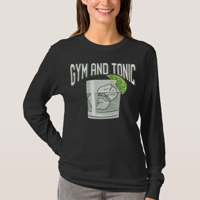 T-shirt Humour De Fitness Gin Tonic Pun (Devant)