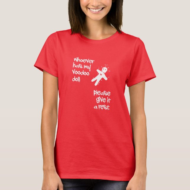 T-shirt Humour de Funny. Voodoo Doll Halloween (Devant)