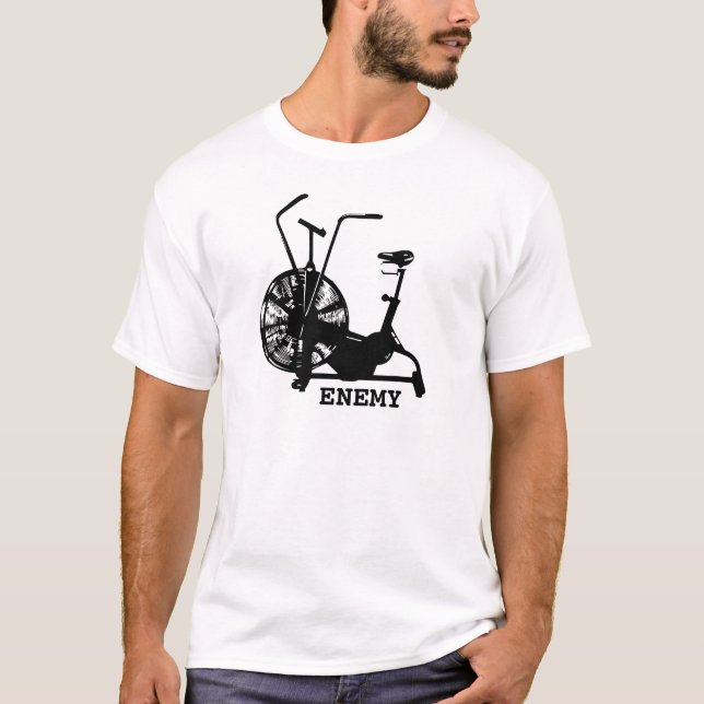 T-shirt Humour de gym Noir Blanc Drôle Entraînement (Devant)