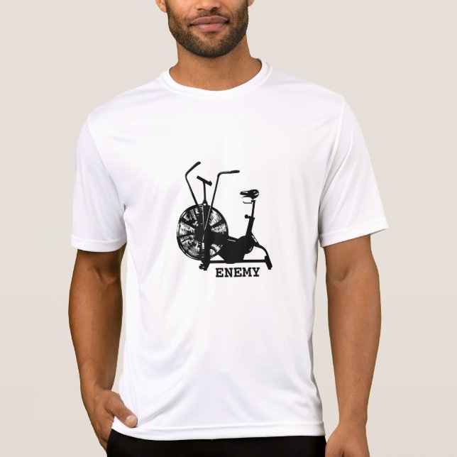 T-shirt Humour de gym Noir Blanc Drôle Entraînement (Devant)