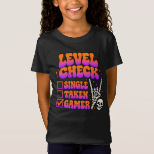 T-Shirt Humour de joueur vérification de niveau pour les f