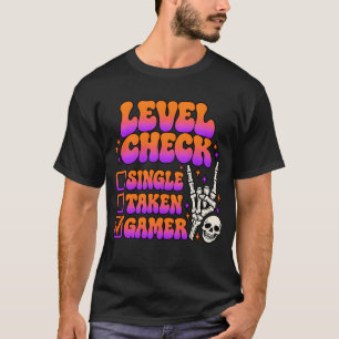 T-shirt Humour de joueur vérification de niveau pour les f