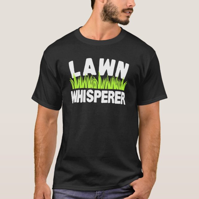 T-shirt Humour de la luge de jardin Whisperer de pelouse (Devant)